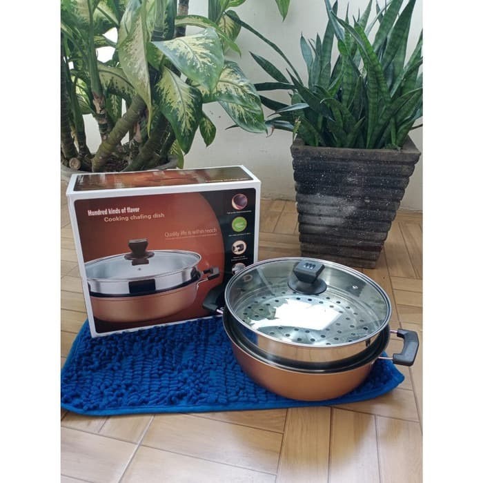 Chafing Dish 28 Cm / Panci Steamer 28 Cm / Panci Kukusan 28 Cm