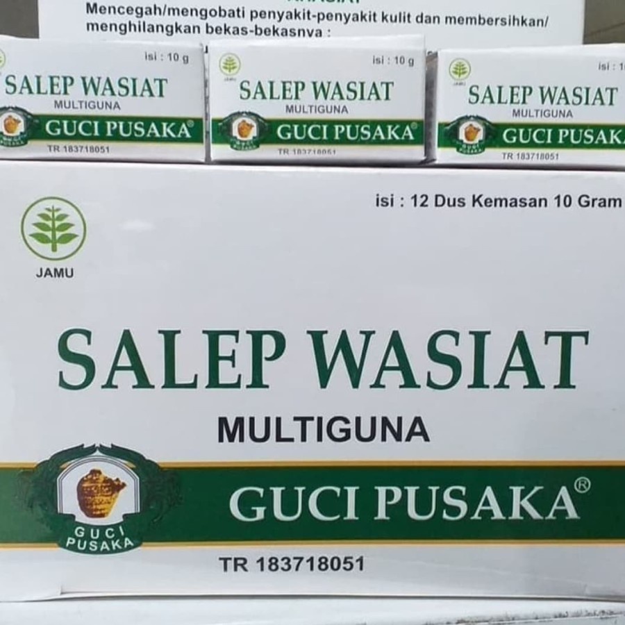 SALEP CACAR AIR PANU PSORIASIS EKSIM EXIM KADAS KURAP RUAM KULIT BINTIK KEMERAHAN LUKA KNALPOT DAN BERBAGAI ELERGI KULIT - SALEP WASIAT GUCI PUSAKA AMAN BPOM