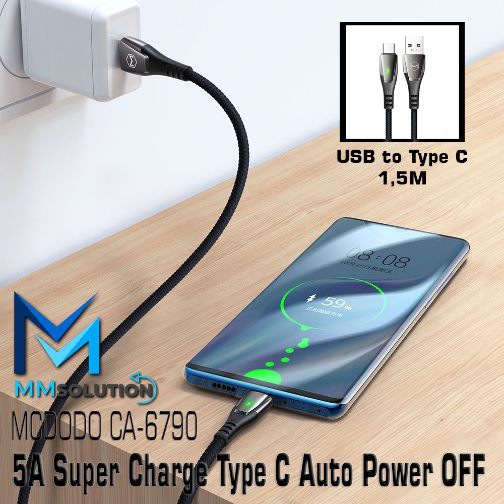 MCDODO CA-6790 Kable Data Type C Super Fast Charger 5A Auto Power Off