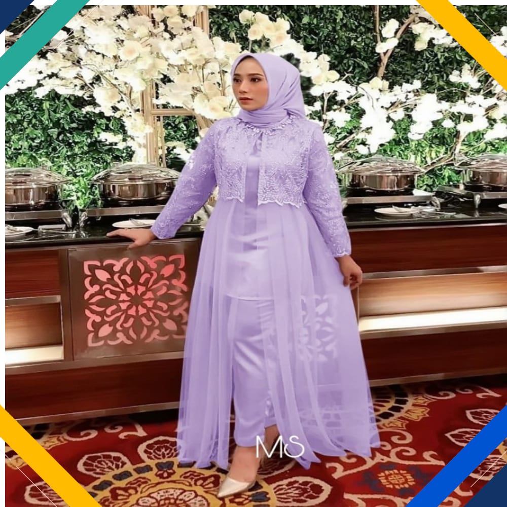 STELAN ATTELIER JUMBO LILAC Kekinian Gamis 0100 Premium UHP Baju Gamis Wanita Terbaru