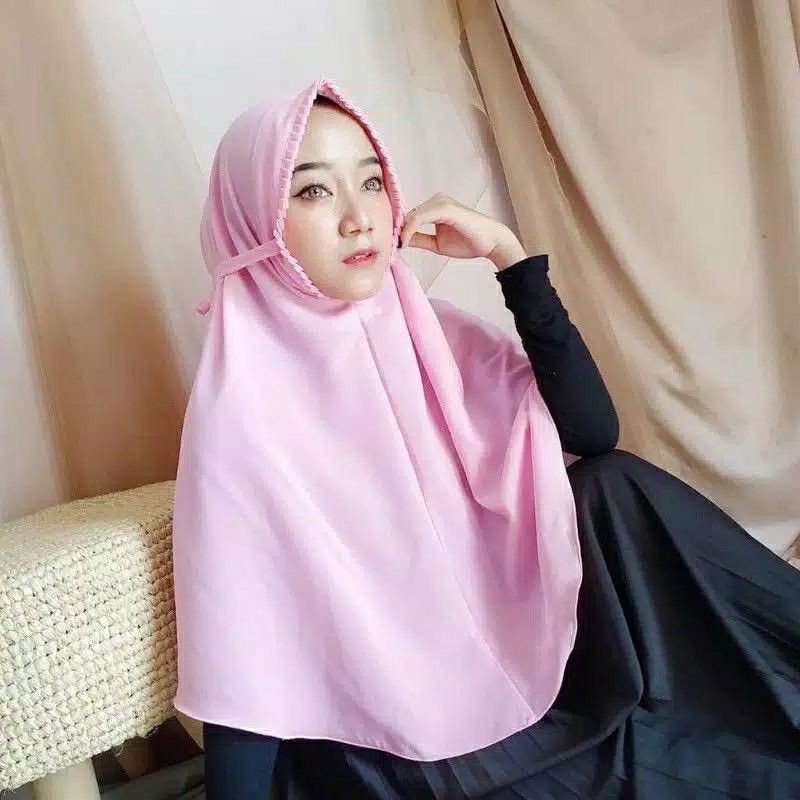 Bergo Maryam Lipit / Khimar Diamond / Hijab Instan Gerigi / Jilbab Cantik / Kerudung Masakini