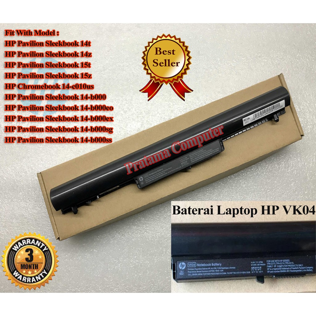 Baterai Laptop HP VK04, HSTNN-YB4D, HSTNN-YB4M, HSTNN-DB4D Original