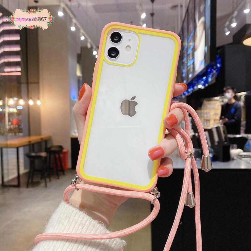 Softcase slingcase lanyard tali aurora xiaomi redmi Note 9 9s 9t 10 10s Pocophone M3 CS3925