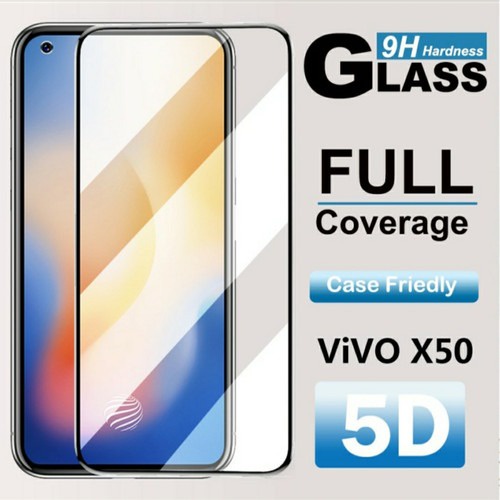 Vivo X50 6.56&quot; Tempered Glass Full Layar/Bening/Anti Blue Light/Full Matte Anti Glare/Ceramic Clear/Ceramic Full Matte/TG Anti SPY Biasa/Full