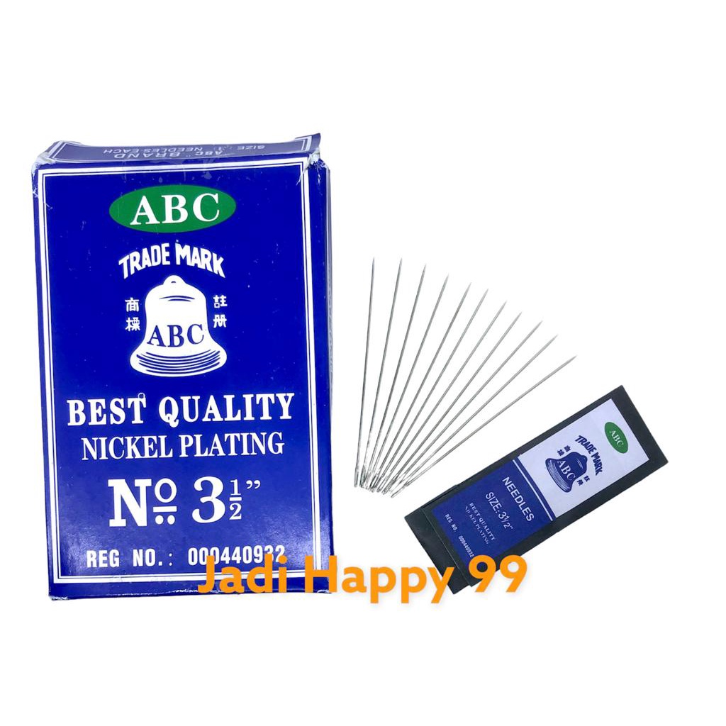 JARUM JAHIT KASUR 3½ INCHI / JARUM KASUR 3½ INCHI / JARUM KASUR PANJANG / JARUM LAYAR / JARUM BESAR 