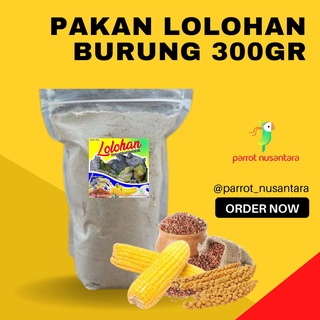 Pakan Lolohan burung anakan/piyik parkit lovebird 300 gram