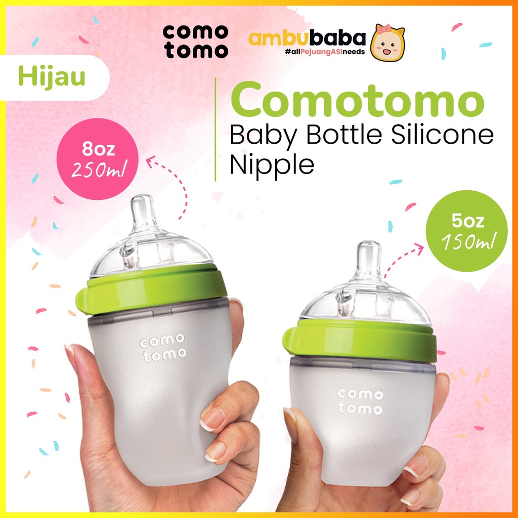 Comotomo Botol Susu Baby Bottle Silicone Nipple