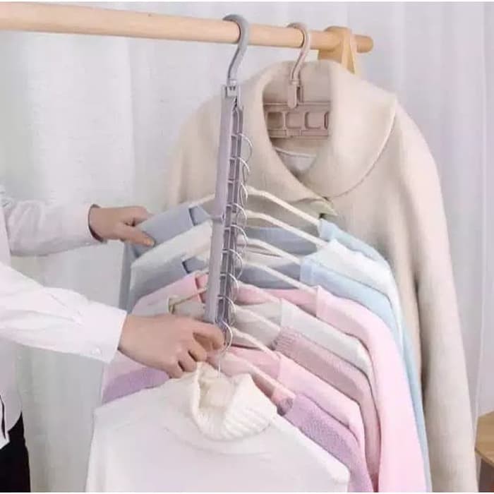 Gantungan Baju / Magic Hanger 9 in 1 / Wonder Hanger / Gantungan Baju Organizer / Foldable Hanger