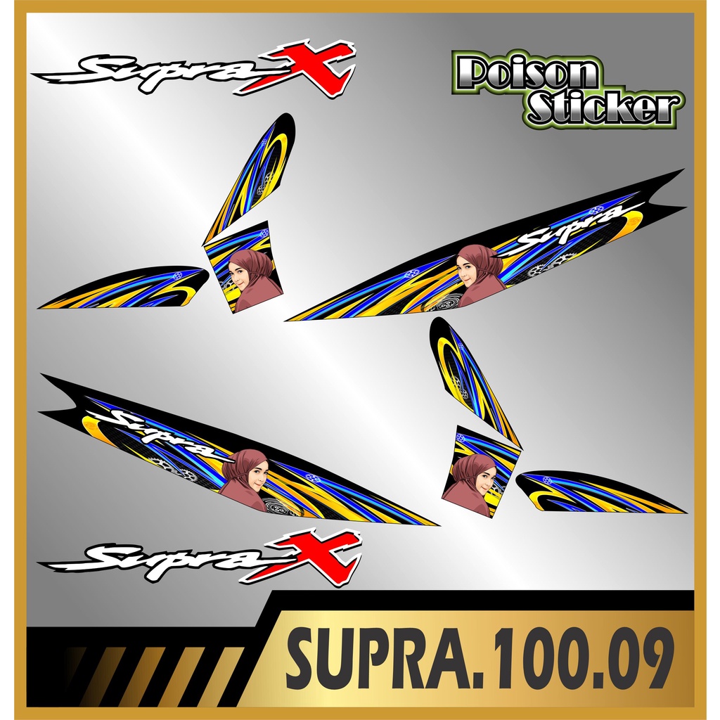 Stiker Striping SUPRA 100 Striping List HONDA SUPRA 100 code 09