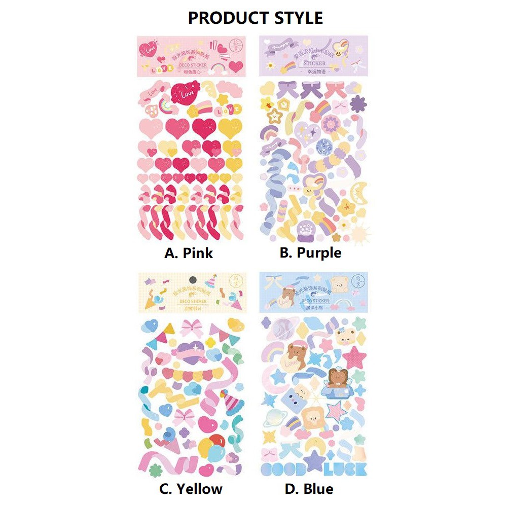 [MILOLI] 1Pc PARTY RIBBON Stiker Hias Deco Jurnal Scrapbook DIY Planner - B0133-1