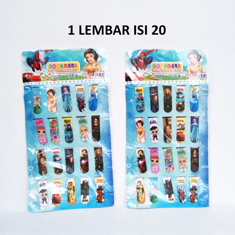 

PEMBATAS BUKU MAGNET GROSIR DAPAT 20PCS PEMBATAS BUKU KARAKTER CAMPUR