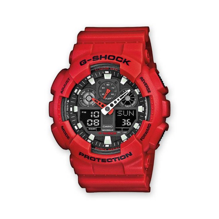 Jam Tangan Pria Casio G-Shock Type GA-100B-4ADR Original / Casio Gshock GA 100B 4A Merah