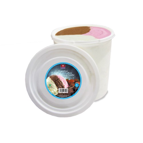 Diamond Ice Cream Neapolitan 8L / Neopolitan 8 L / 3 rasa dalam 1 Ember Bucket Es Krim