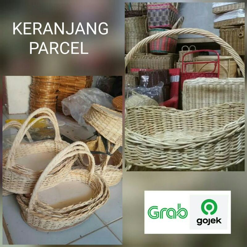 keranjang parcel rotan ukuran besar