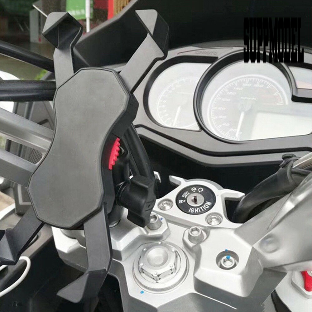 &lt; Car Holder &gt; Klem Bola Mount Stang Motor / Skuter Dengan Sekrup M8