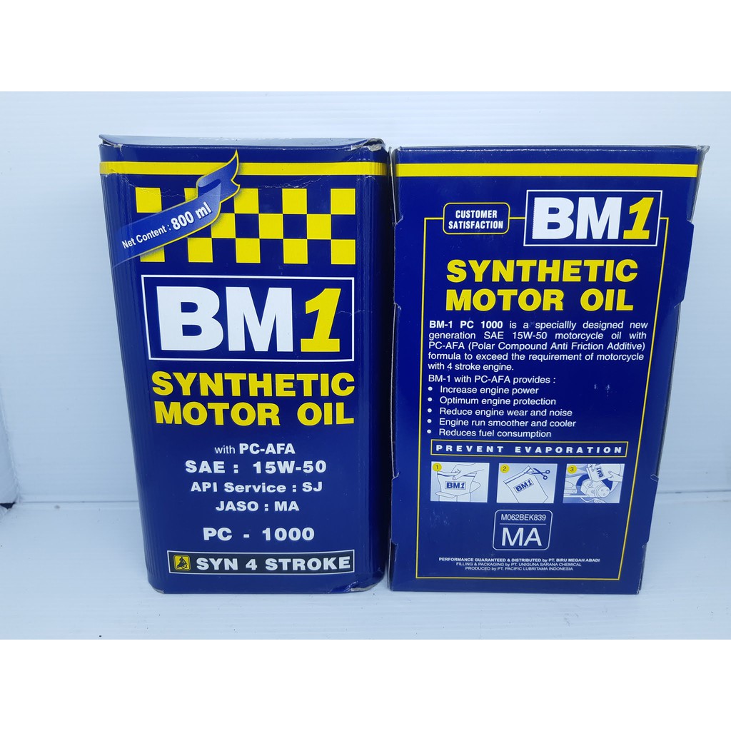 OLI MESIN BM1 4T PC - 1000 SAE 15W-40 800ML (DIJAMIN ASLI)