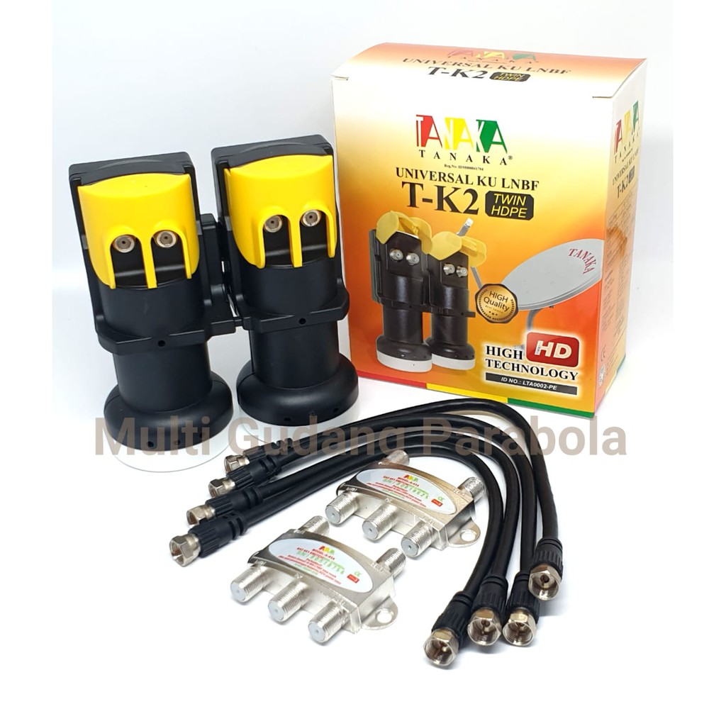 LNB ku tanaka TK 2 Monoblock  HDPE 2 lnb 2 reciver