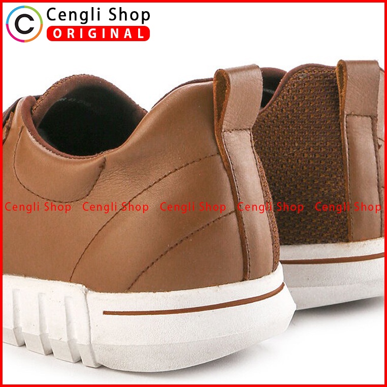 SEPATU PLAYBOY PRIA ORIGINAL SNEAKER CASUAL KULIT ASLI COKLAT PL39