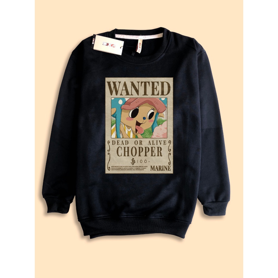 Sweater Sweatshirt Anime One Piece Tony Tony Chopper Wanted