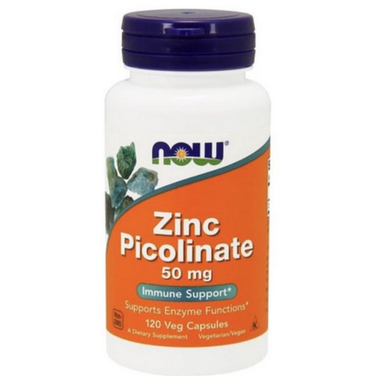 NOW - ZINC PICOLINATE 50 MG - 120 VEG CAPSULES