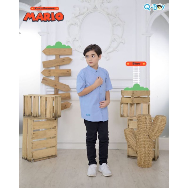 Open PO Koko Mario Lengan Pendek by Q-Boy