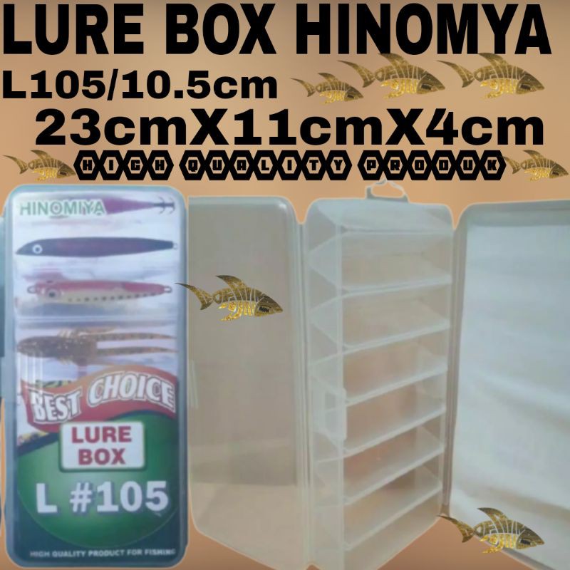 LURE BOX HINOMIYA L105 ORIGINAL UKURAN 23CMX11CMX4CM BOX LURE HINOMYA BOX PANCING TERLARIS