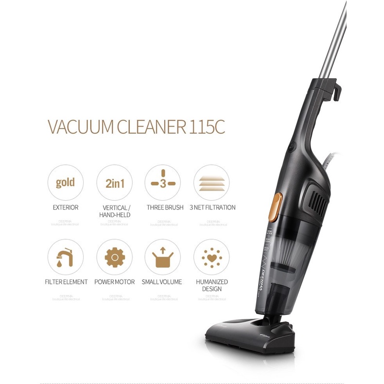 Deerma DX115C / DX118C Vacuum Cleaner 2 in 1 - Alat Penghisap Debu