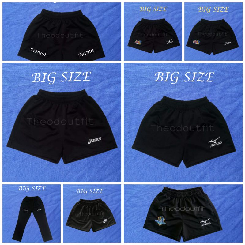 celana / kolor voli volly volley cewek logo bordir BIG SIZE