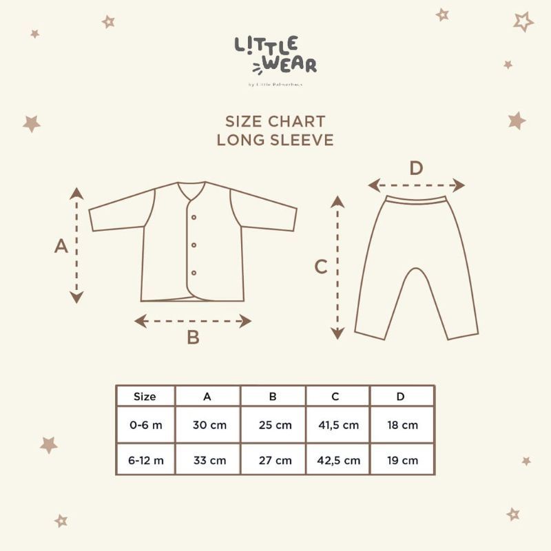 LITTLE PALMERHAUS LITTLE WEAR LONG SLEEVE BABY &amp; KIDS - SETELAN PANJANG KANCING DEPAN LITTLE PALMERHAUS