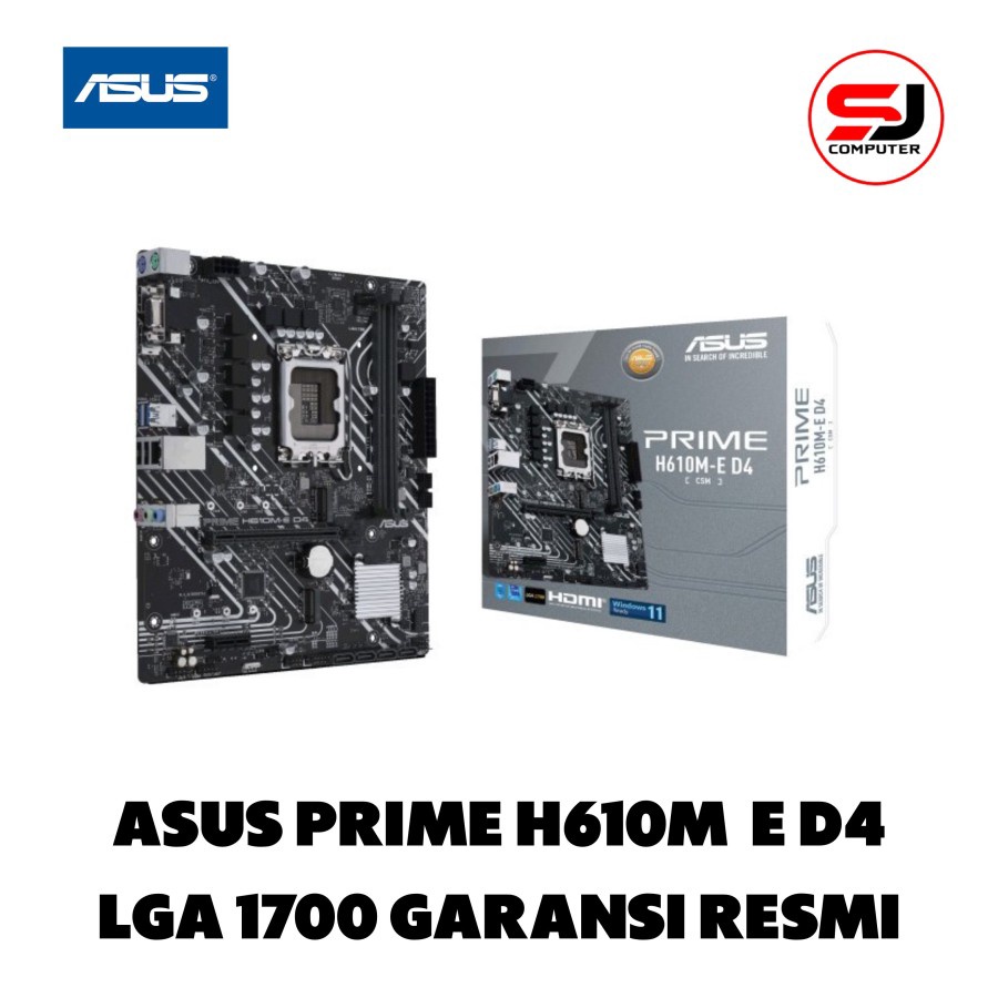 Asus Prime H610M-E D4-CSM Motherboard INTEL LGA 1700 GEN 12 DDR4