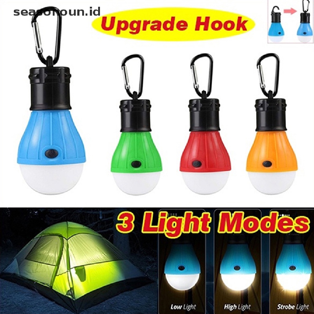 (seasonoun) Lampu Gantung 3-LED Portable Untuk Tenda Camping / Outdoor