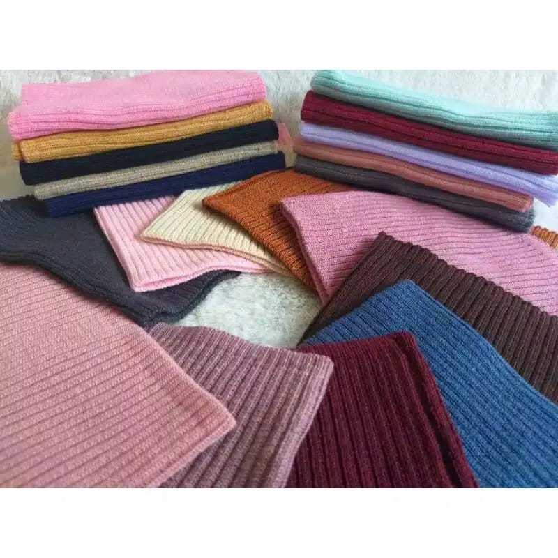 Bandana rajut salur premium polos anisa bandana annisa