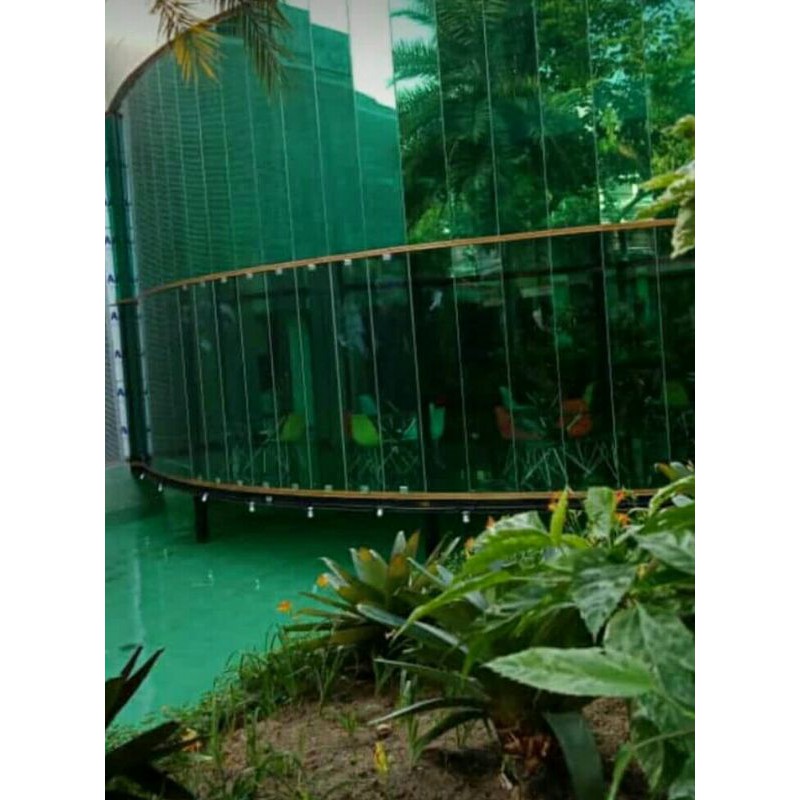 kaca film/one way/stiker kaca/cermin/silver hijau/silver green