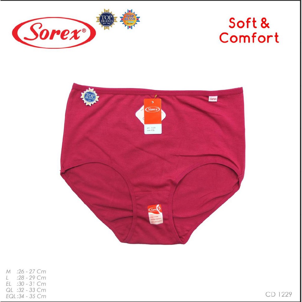 12 Pcs CD SOREX 1229 SOFT &amp; COMFORT Wanita Dewasa | Celana Dalam Sorex Underwear Perempuan Pakaian | Sguna Grosir Lusinan