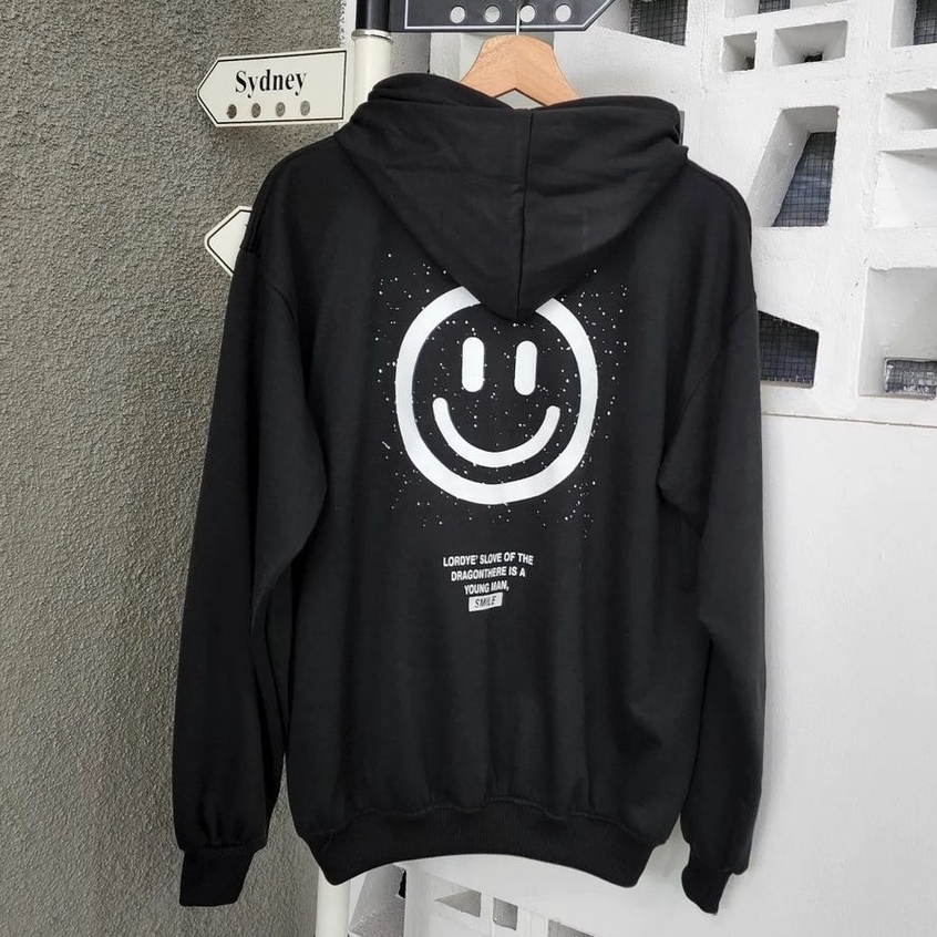 Pro.Coll - Smile Hoodie Black - Jaket Hoodie Unisex Kekinian