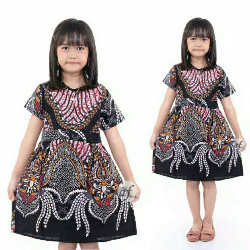 Dress batik Anak 2 sampai 10 Tahun - Baju batik Anak Perempuan Harga Grosir - (COD) bisa ecer