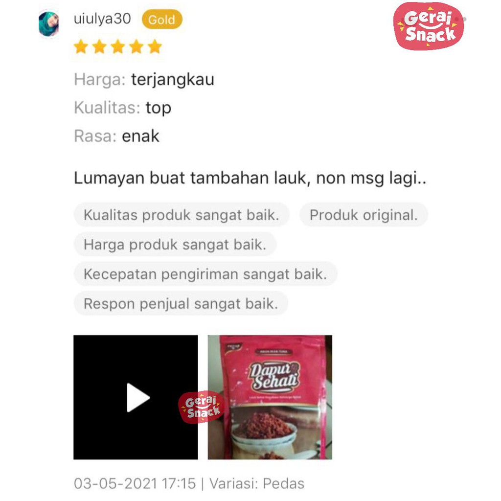 Abon Ikan Tuna Dapur Sehati Home Made Non Msg (92gr)