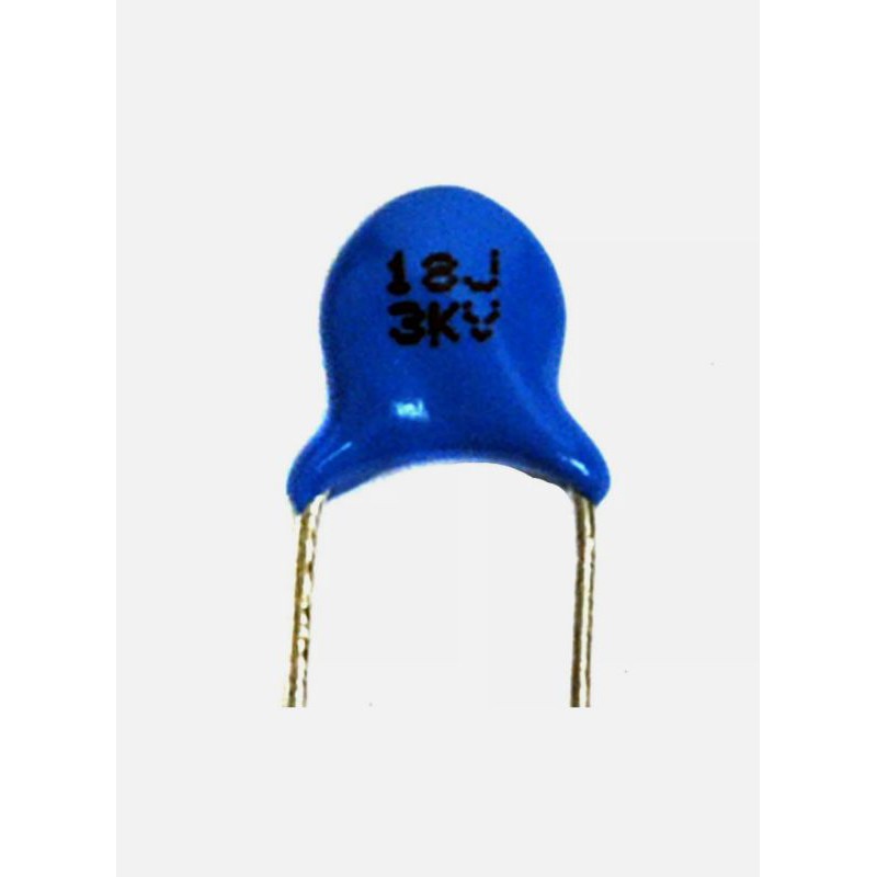 Disc Ceramic Capacitor 18pF 3KV J ±5% NP0 NPO φ6.5x2.5mm RoHS pitch 5mm