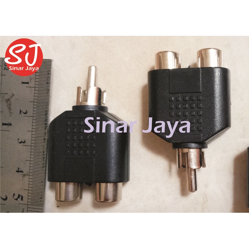 Sambungan Y jack RCA to Soket RCA