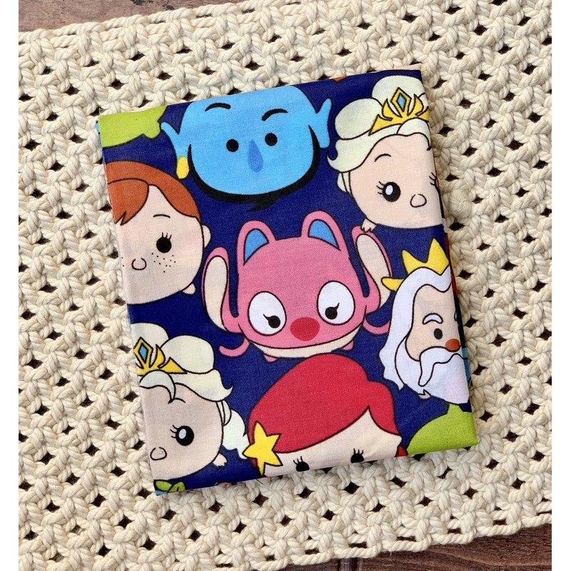 kain perca katun motif anak - tsum tsum navy