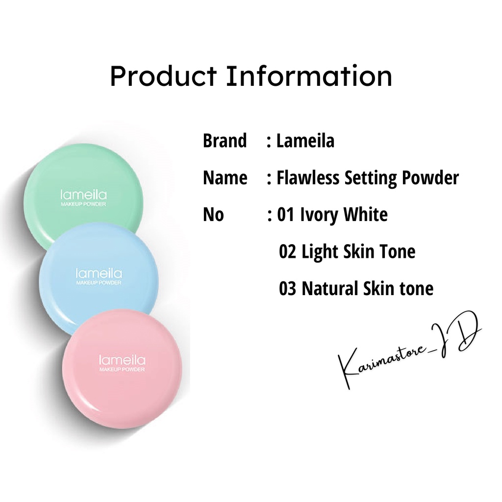 [Original] Compact Powder Makeup Powder Lameila Naked Makeup Powder 3 Shades/bedak padat/compact powder/makeup powder/lameila powder/pressed powder/setting powder/kosmetik wajah