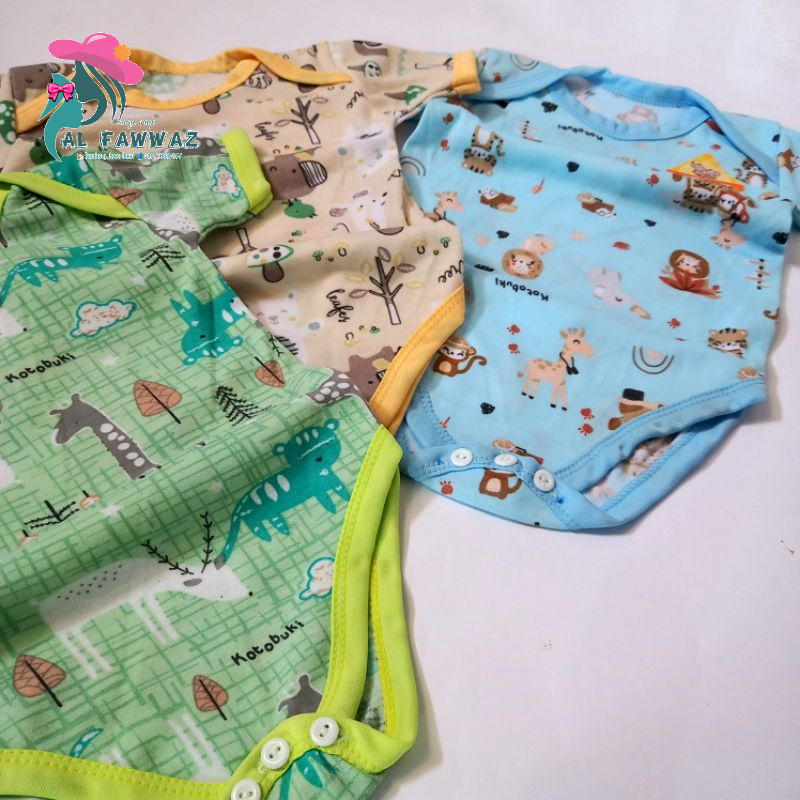 3 pcs Jumper bayi printing kotobuki