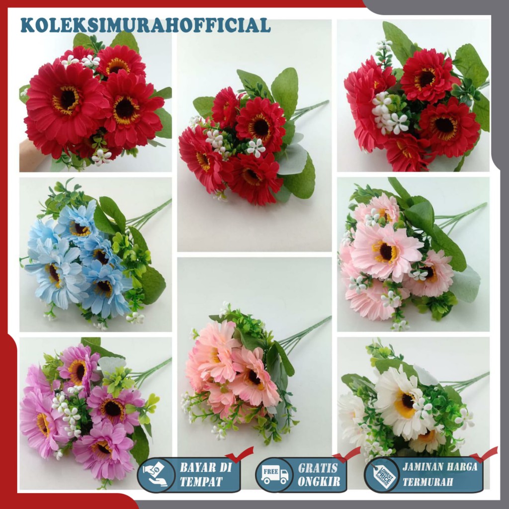 COD BUNGA TANGKAI MATAHARI BUNGA TANGKAI PLASTIK BUNGA ARTIFISIAL BUNGA PAJANGAN BUNGA HIAS BT9054