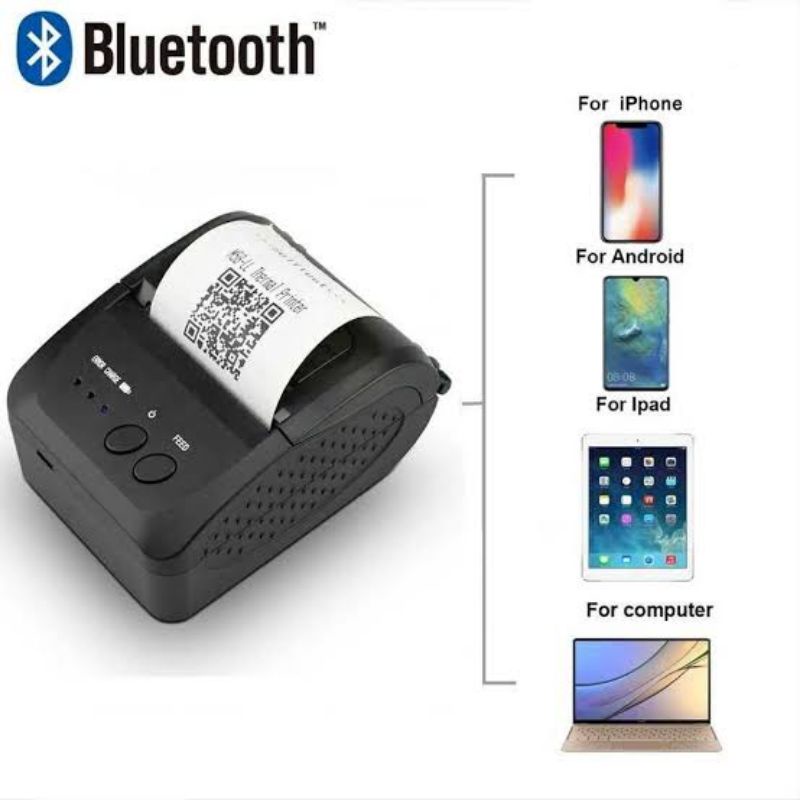 Printer mini thermal bluetooth ZJ-5809 Zj5809 58mm printer kasir mini