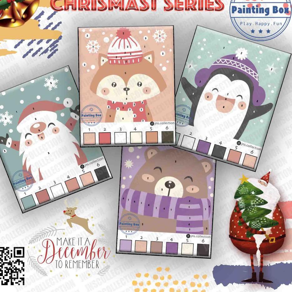 

M08 PAINT BY NUMBER by Painting BOX I Painting Kit I Aktivitas melukis anak Seri Christmast➳♛ (Jual)