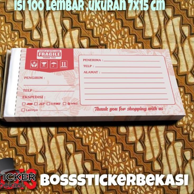 

LABEL PENGIRIMAN OLSHOP HVS ISI 100/LABEL PENGIRIMAN KERTAS MURAH -FRAGILE ♥↕ 42ZZ