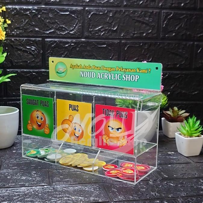 

Kotak Saran Akrilik Kotak Kepuasan Acrylic 3 kotak