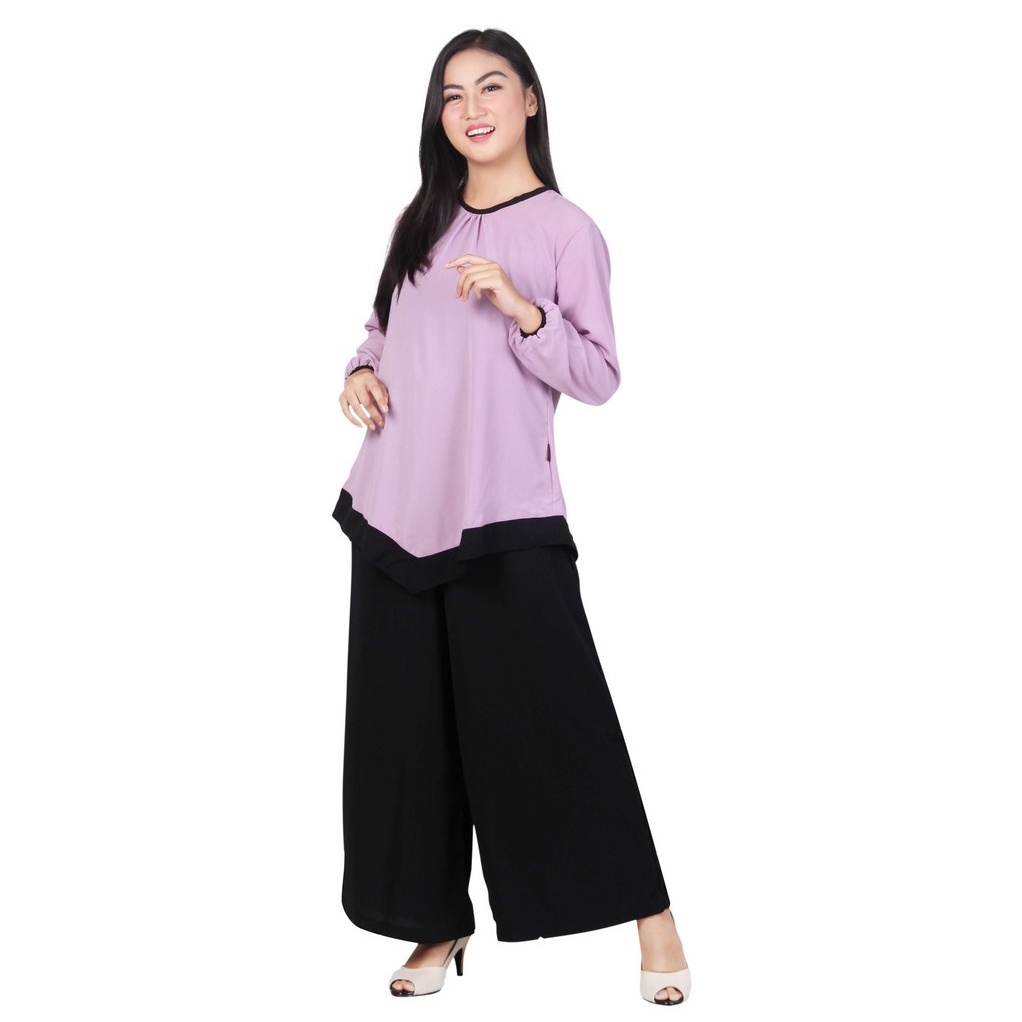 Baju Setelan Wanita Muslim Pakaian Pesta Kulot Syari Casual
