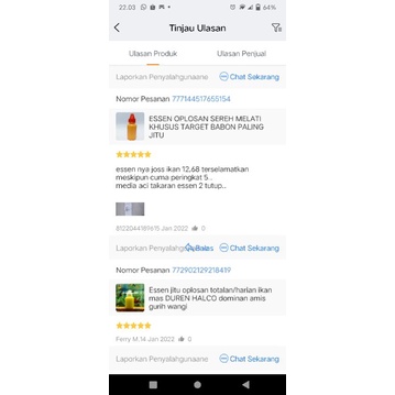 ESSEN IKAN MAS DOMINAN SEREH MELATI