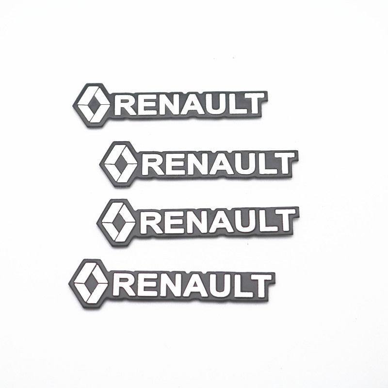 4pcs Sticker Dekorasi Mobil 3D Bahan Aluminum Untuk Renault Twingo Logan Megane 2 3 Clio 4 Duster Trafic 2021